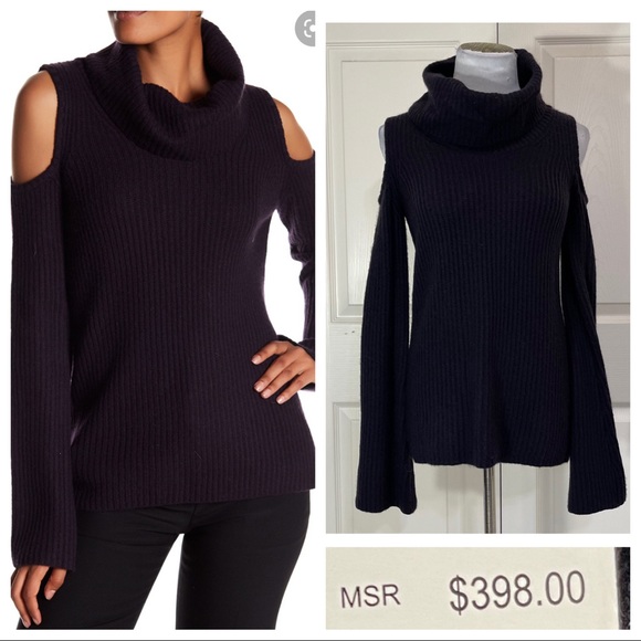 Tahari cashmere Torrence Cold Shoulder Sweater - Picture 1 of 7